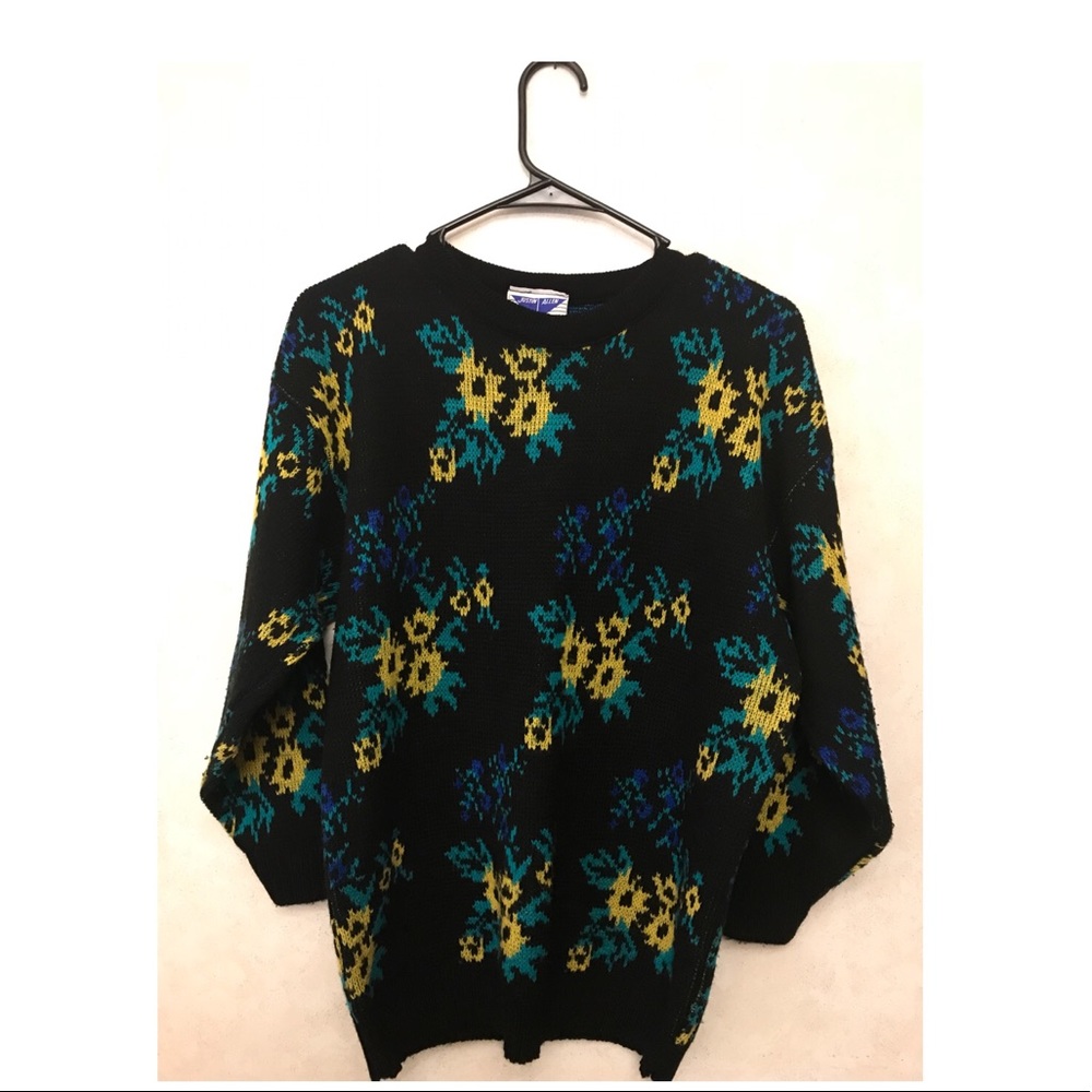 Vintage Justin Allen floral sweater